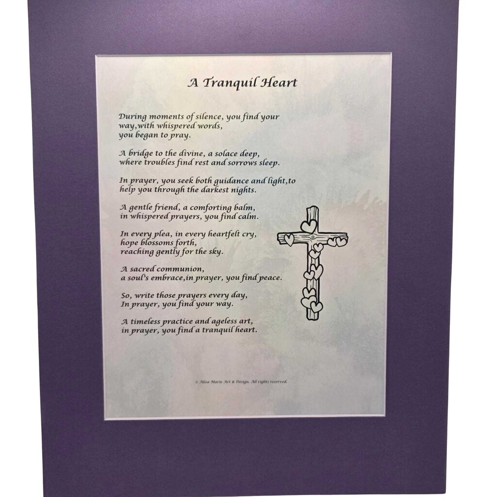 A Tranquil Heart Poetry Print