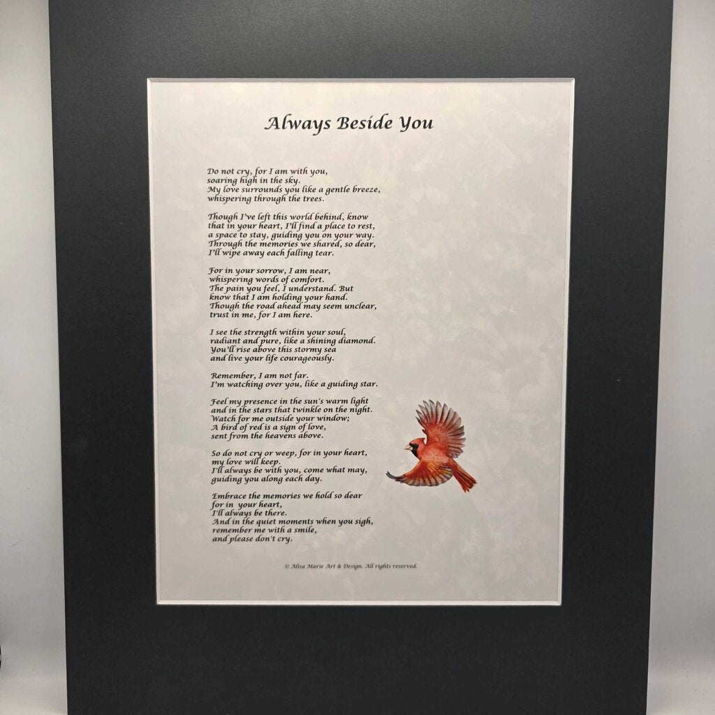 Always Beside You Poetry Print