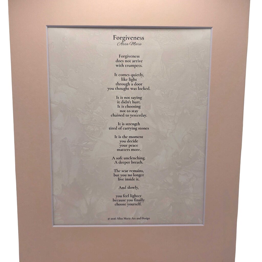 Forgiveness Poetry Print