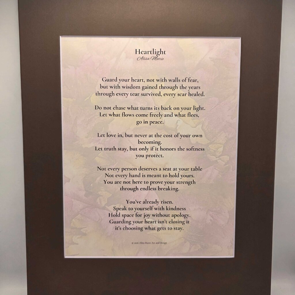 Heartlight Poetry Print