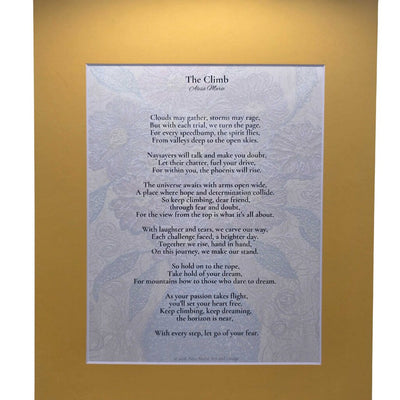 The Climb Poetry Print