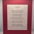 Unbreakable Wings Poetry Print