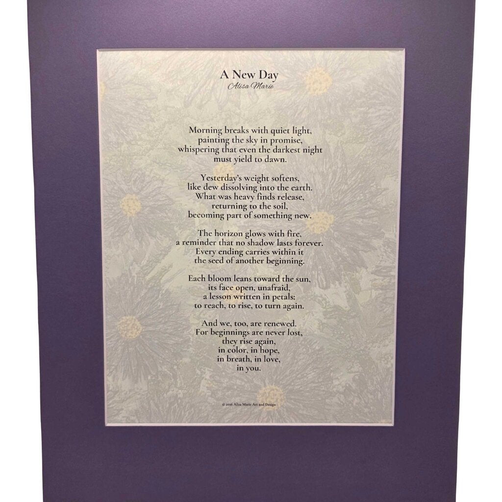 A New Day Poetry Print
