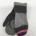 Sweater Mitten - Gray/White/Pink
