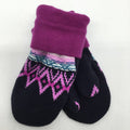Sweater Mitten - Navy/Purple WOOL Blend