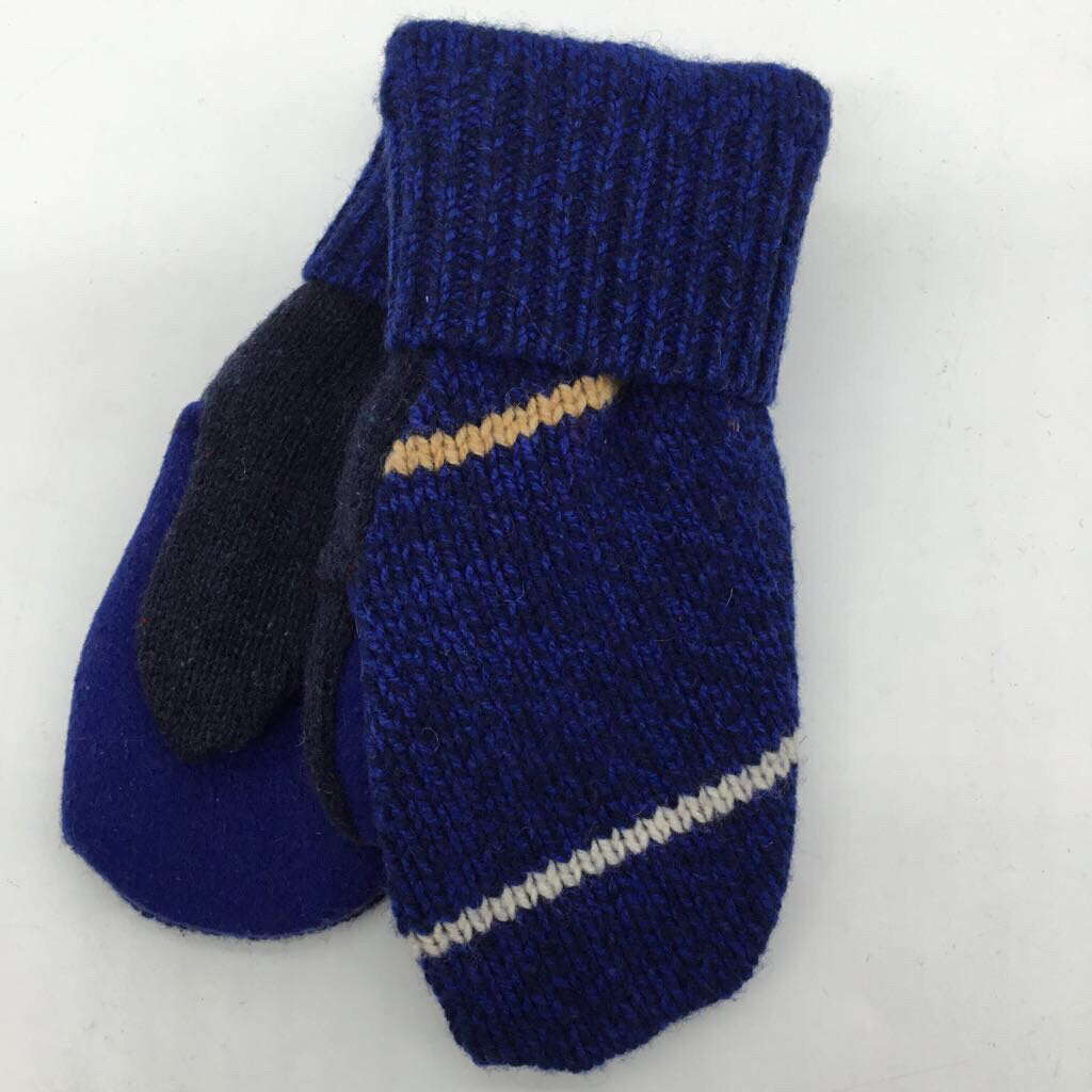 Sweater Mitten - Blue Stripe WOOL