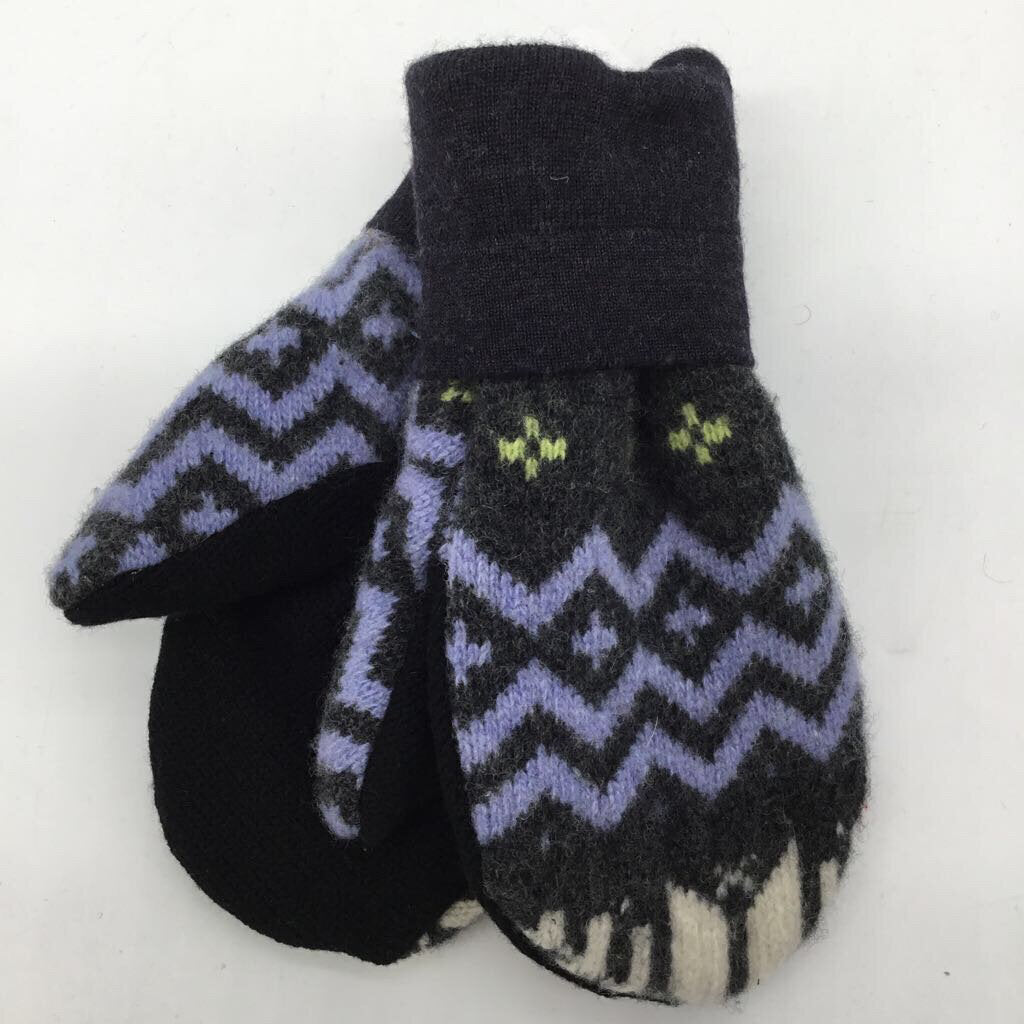 Sweater Mitten - Gray/Purple/White Blend