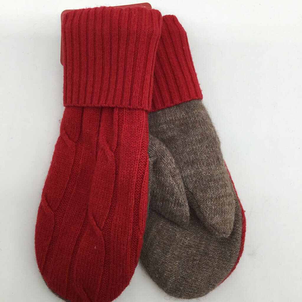Sweater Mitten - Red/Beige