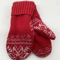 Sweater Mitten - Red/White Non Wool