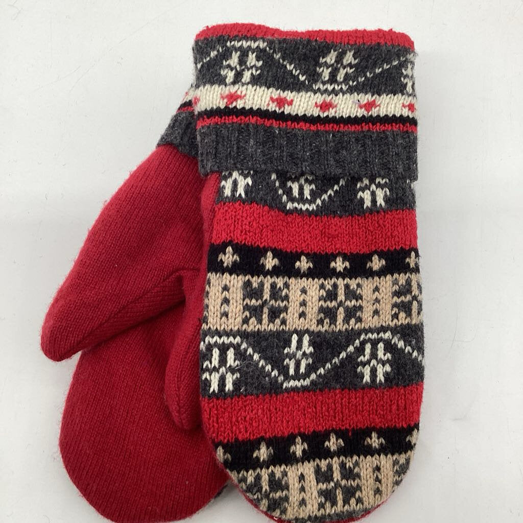 Sweater Mitten Red/Gray/Beige