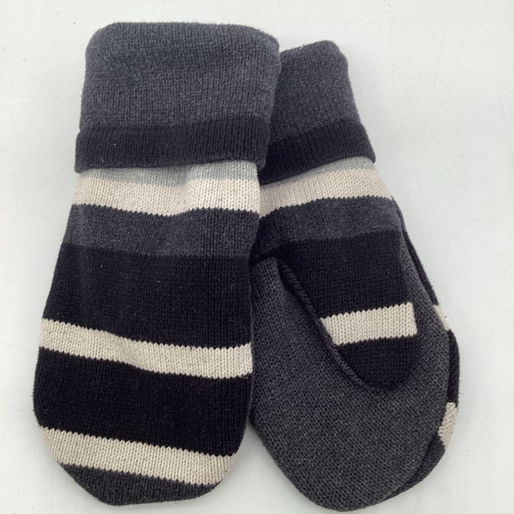 Sweater Mitten Blue/Gray StripeLarge