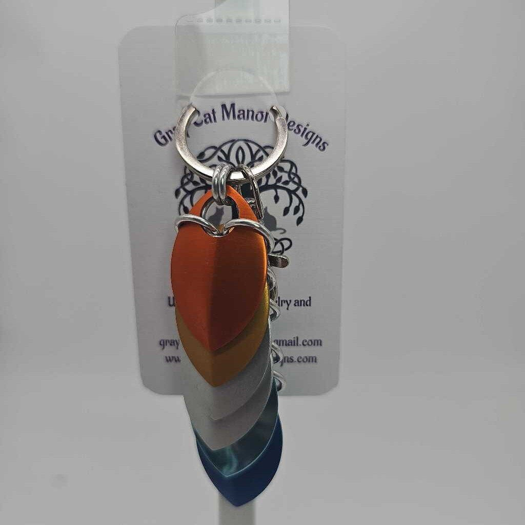 Aroace Short Dragon Scale Fidget Keychain