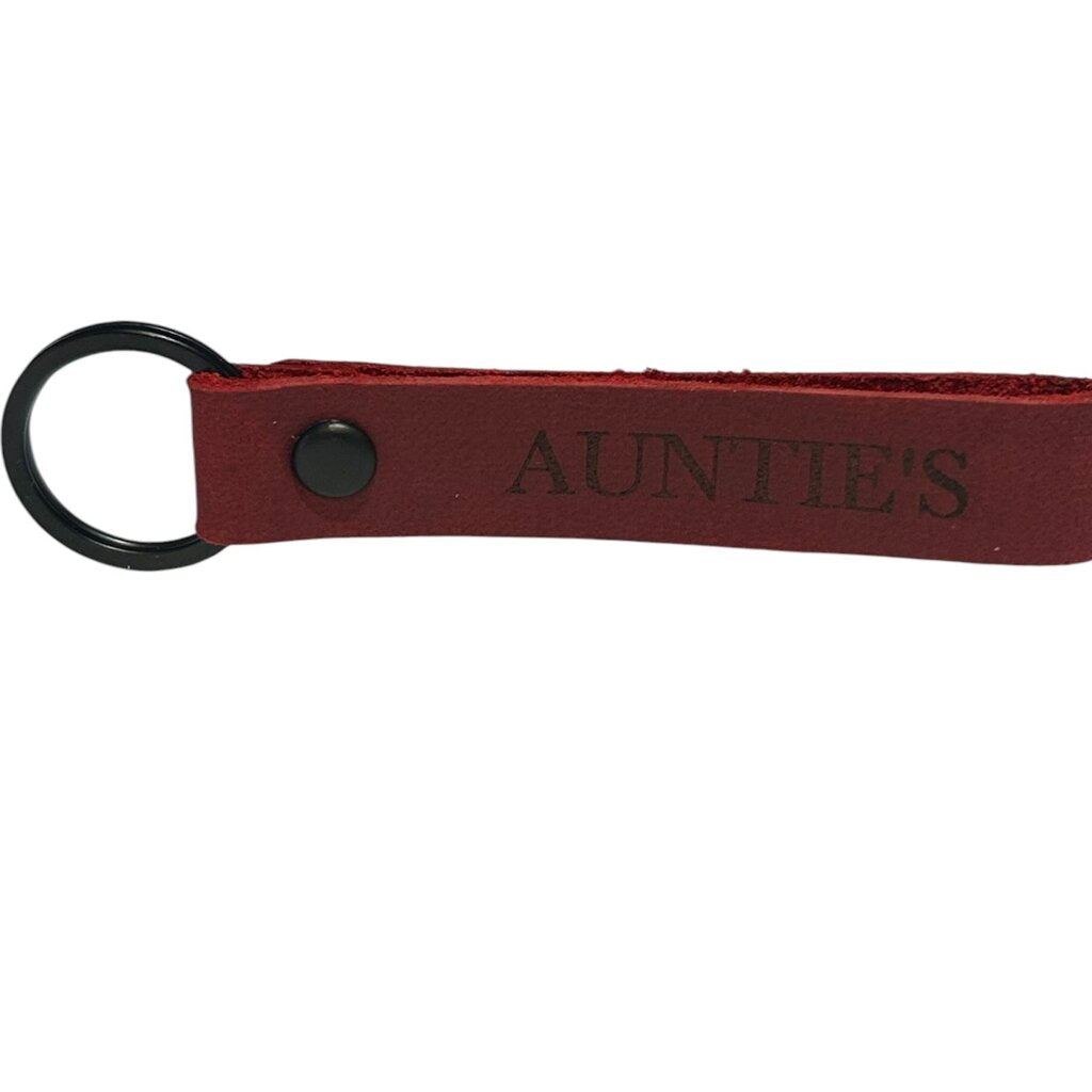 Leather Key Chain/Fob Holder Auntie