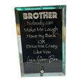 Black Glass Plaque Brothers