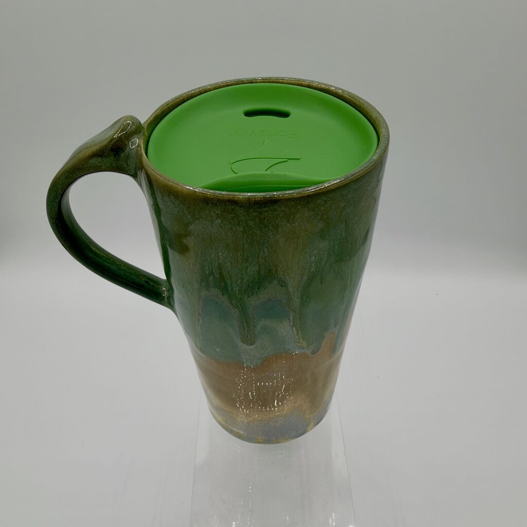 Travel Mug w/ lid- Green Pearl