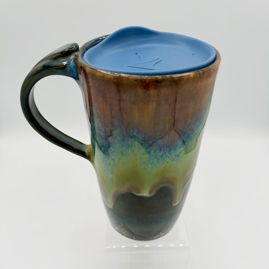 Travel Mug w/lid- Sapphire Flux