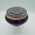 Hand Carved Pansy Jar