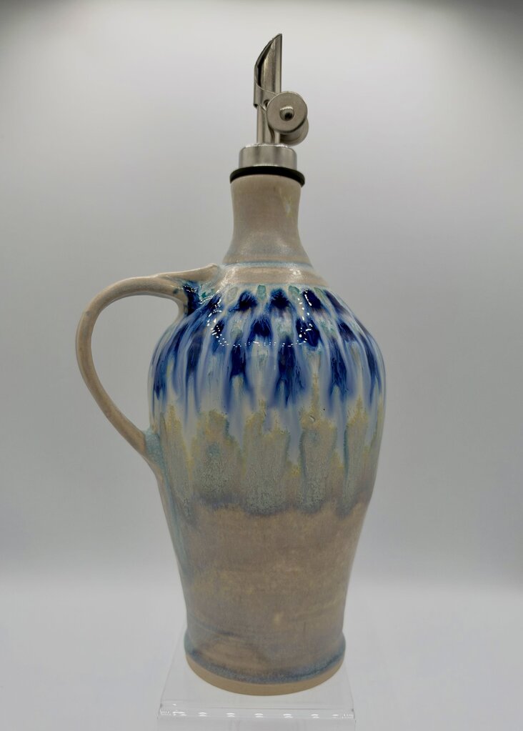 Oil Cruet- Cobalt/Pearl Flux