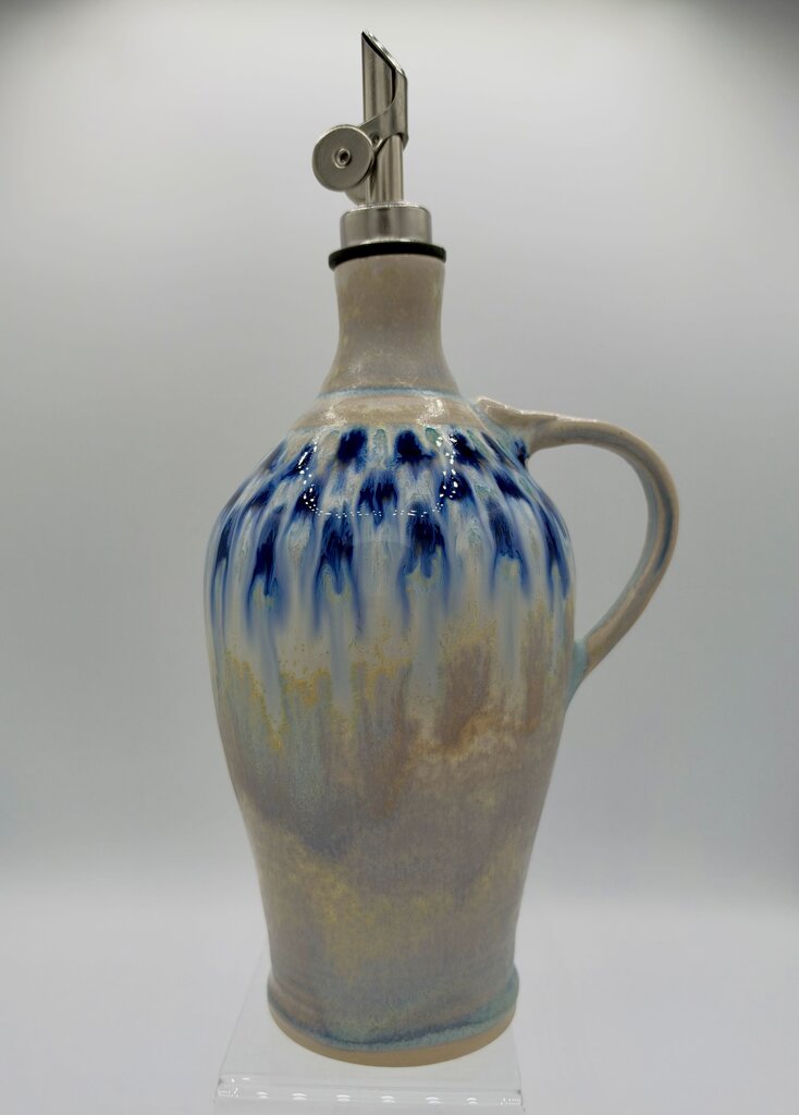Oil Cruet- Cobalt/Pearl Flux