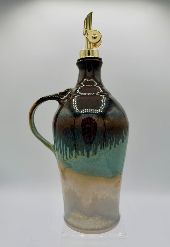 Oil Cruet- Jasper/Green/Pearl