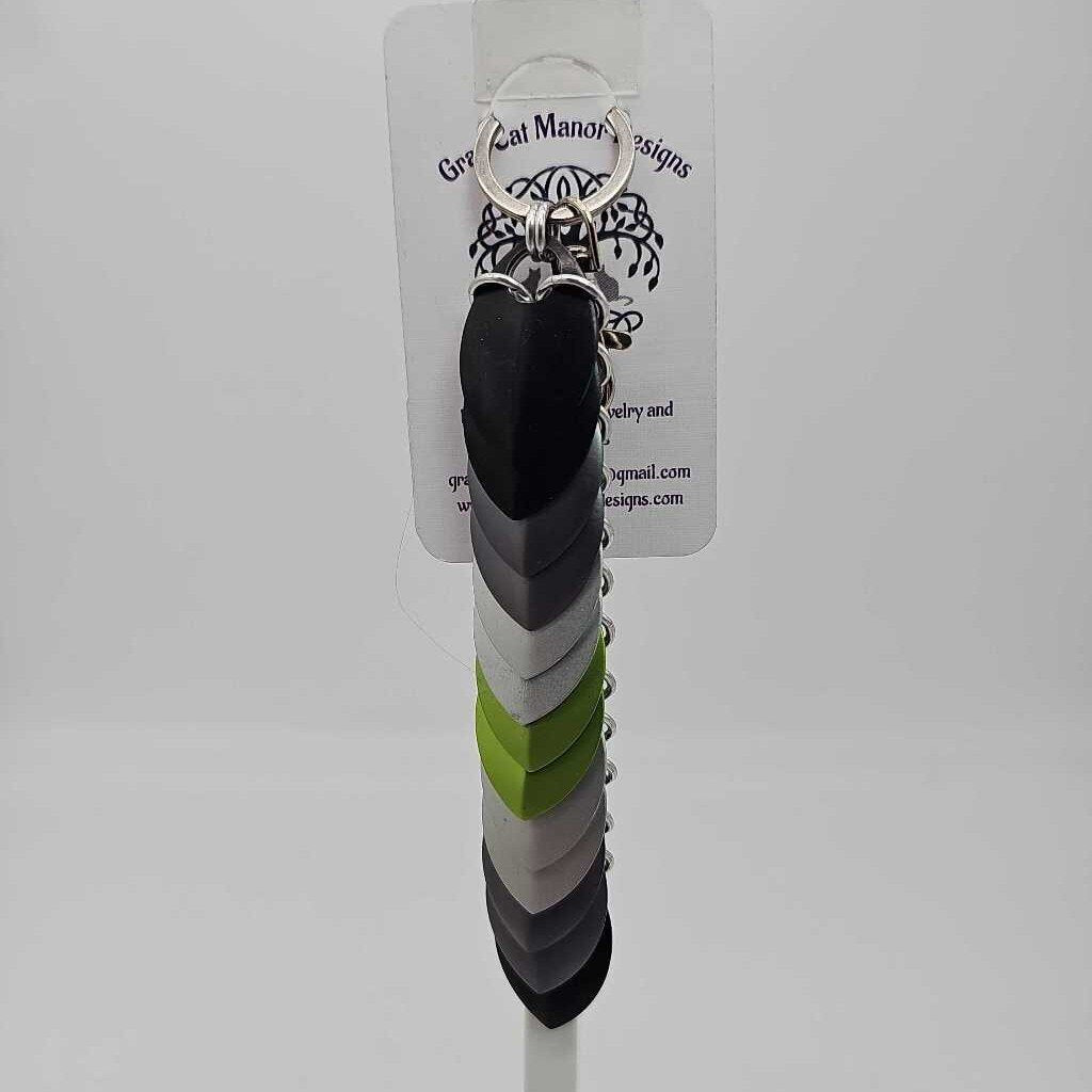 Agender Dragon Scale Fidget Keychain Long