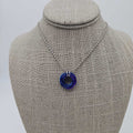 Purple, Blue Mobius Necklace, 24 inch Stainless Steel Chain