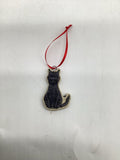 Black Sitting Cat Ornament