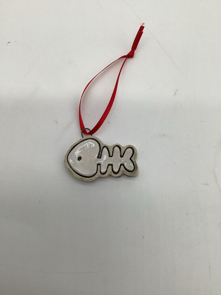 White Fish Bone Ornament