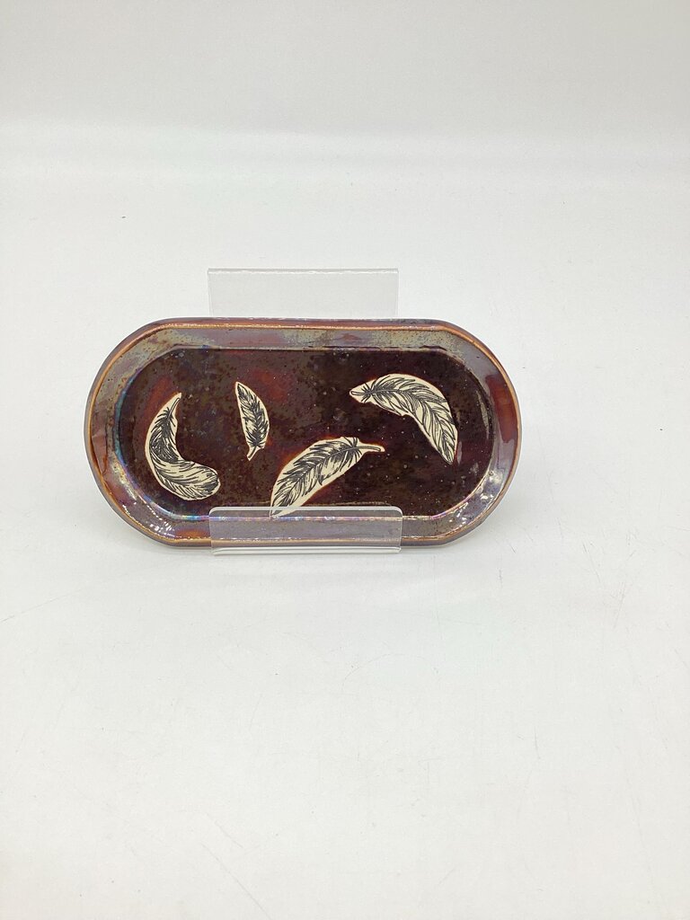 Galactic Feather Ceramic Tray