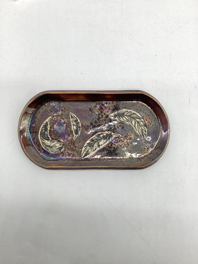 Galactic Feather Ceramic Tray