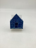 Dark Blue Tea Light Christmas Village House