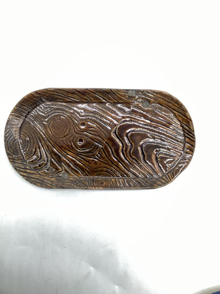 Small Wood Ceramic Tray