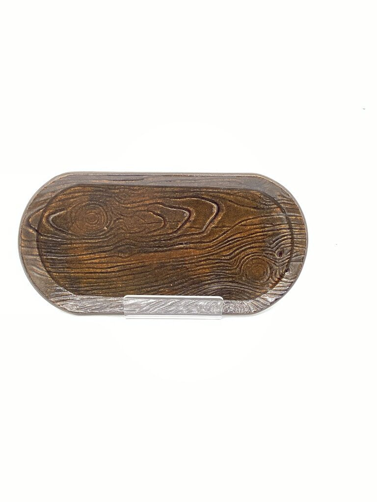 Large Wood Ceramic Tray