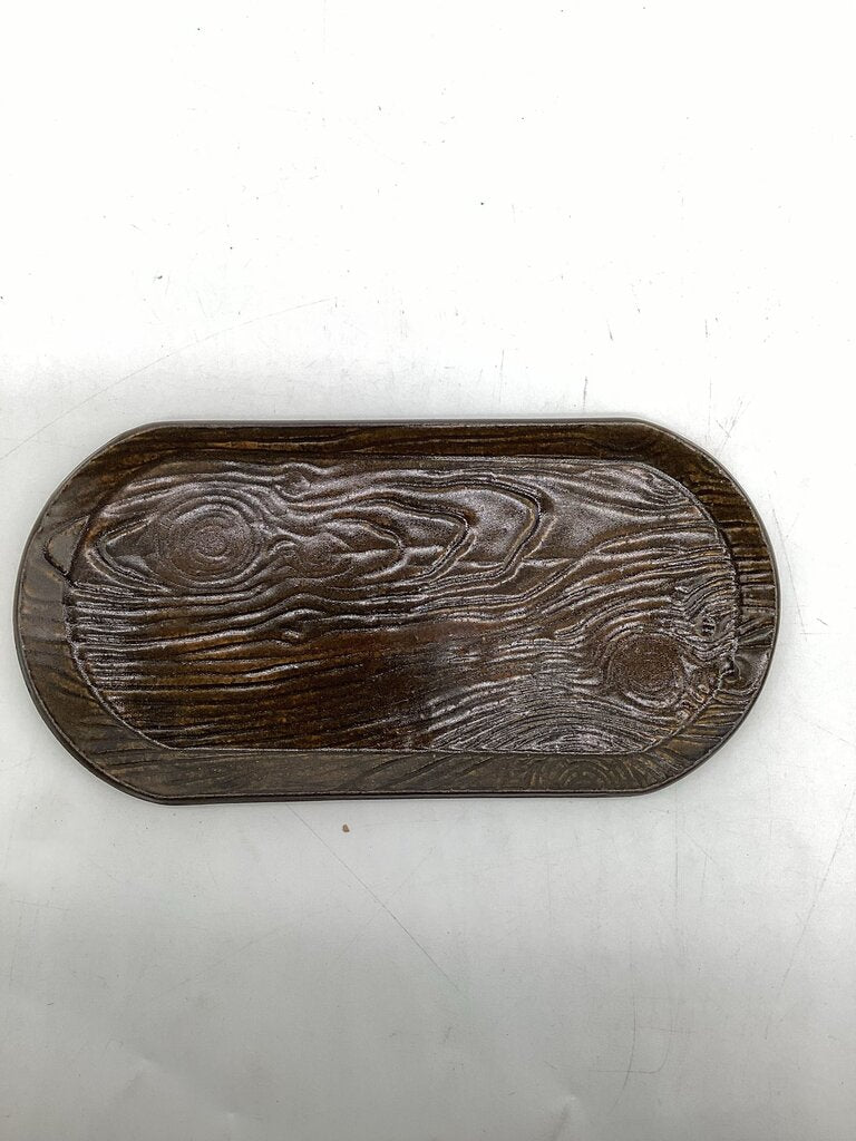 Large Wood Ceramic Tray