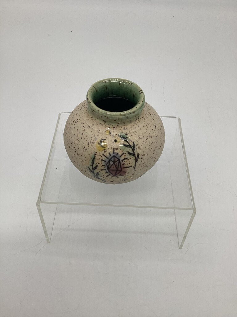 Crystals Ceramic Jar
