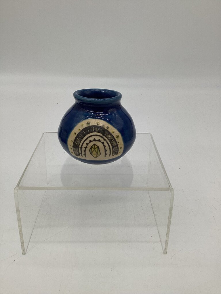 Small Crystals Ceramic Jar