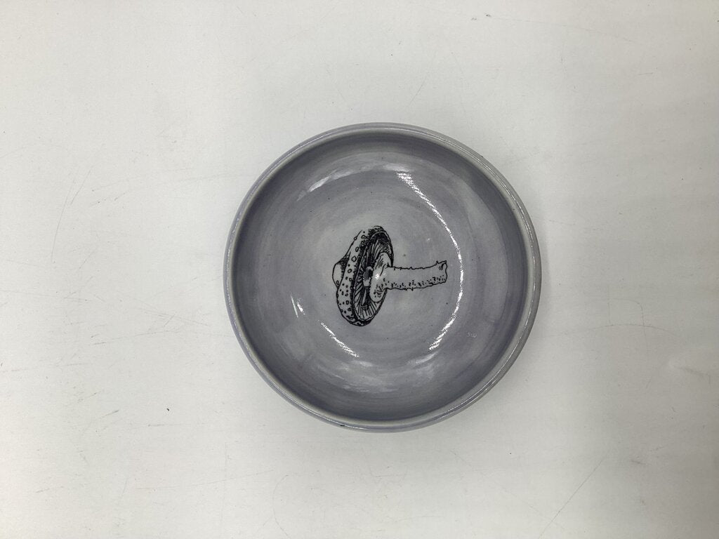 Lavender Mushroom Ceramic Bowl