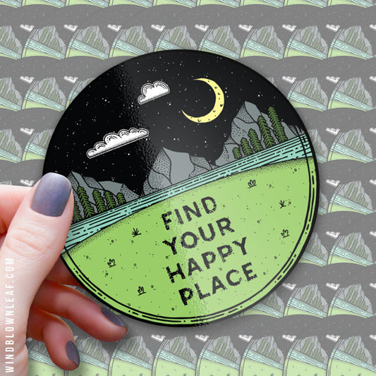 Sticker - Find Your Happy Place 3/$10