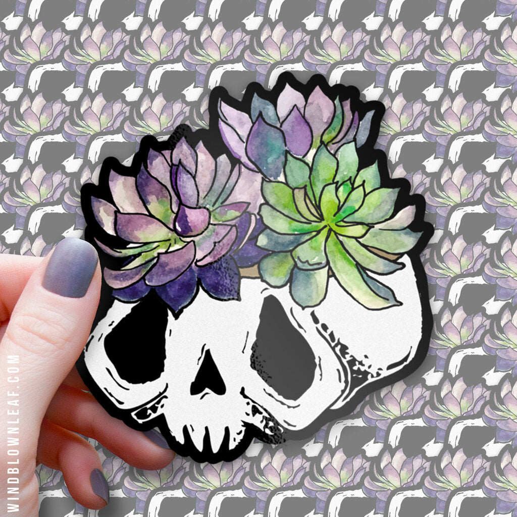 Sticker - Succulent Skull 3/$10