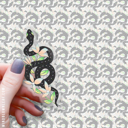 Sticker - Floral Snake 3/$10