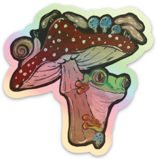 FROG/MUSHROOM STICKER