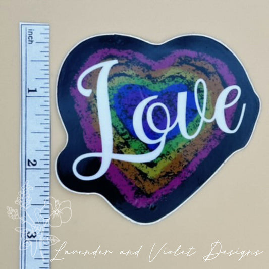 LOVE HEART VINYL STICKER