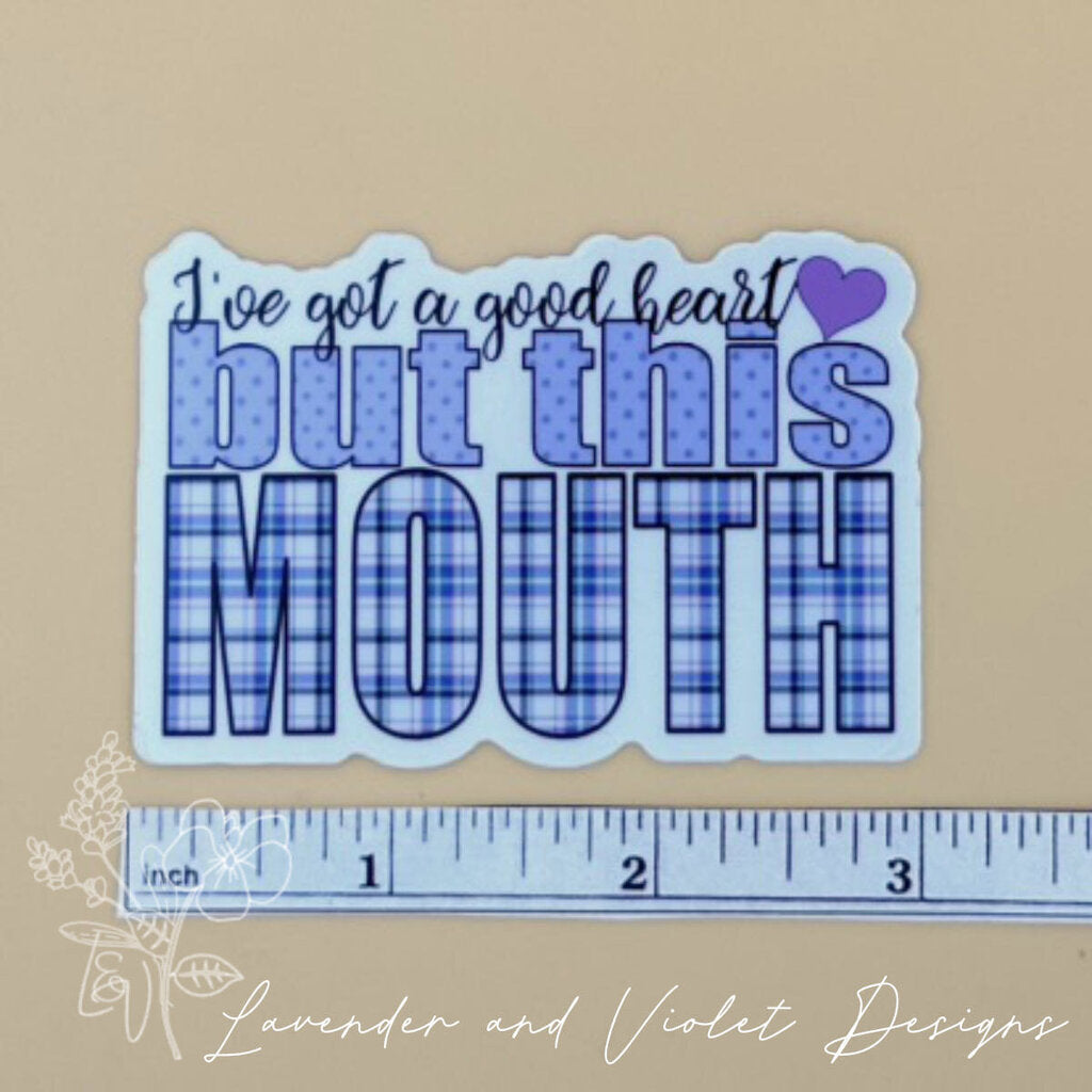 BUT MOUTH VINYL STICKER