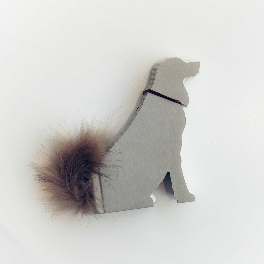 Book Decor Dog Setter brn