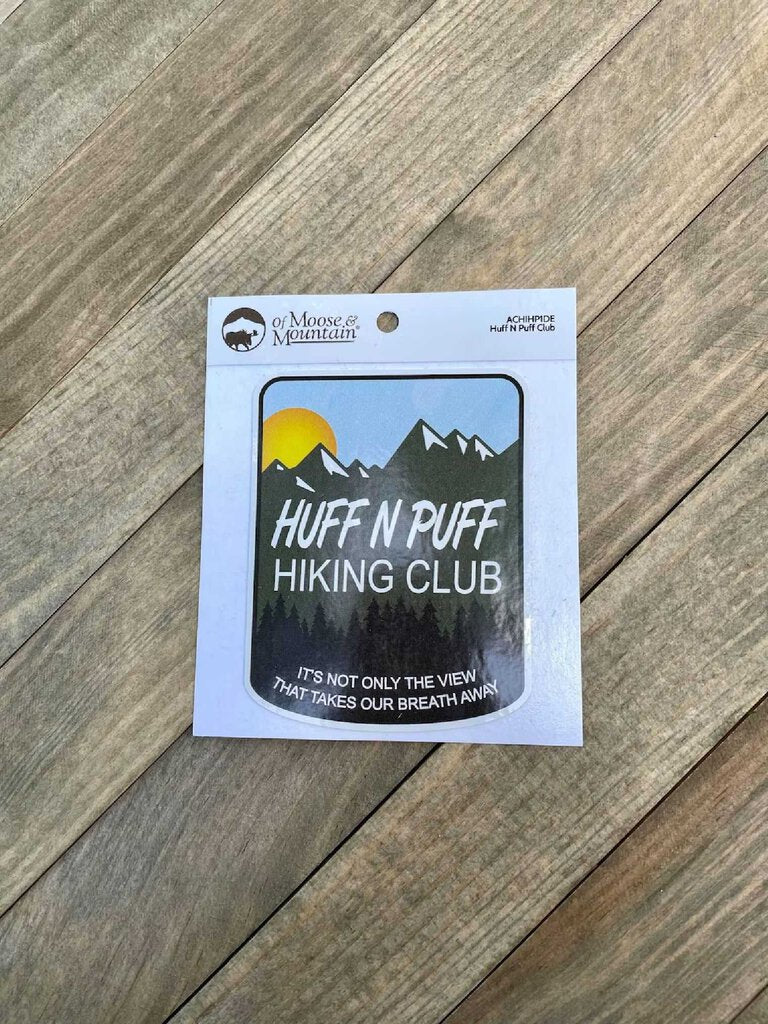 HUFF N PUFF HIKING CLUB STICKER