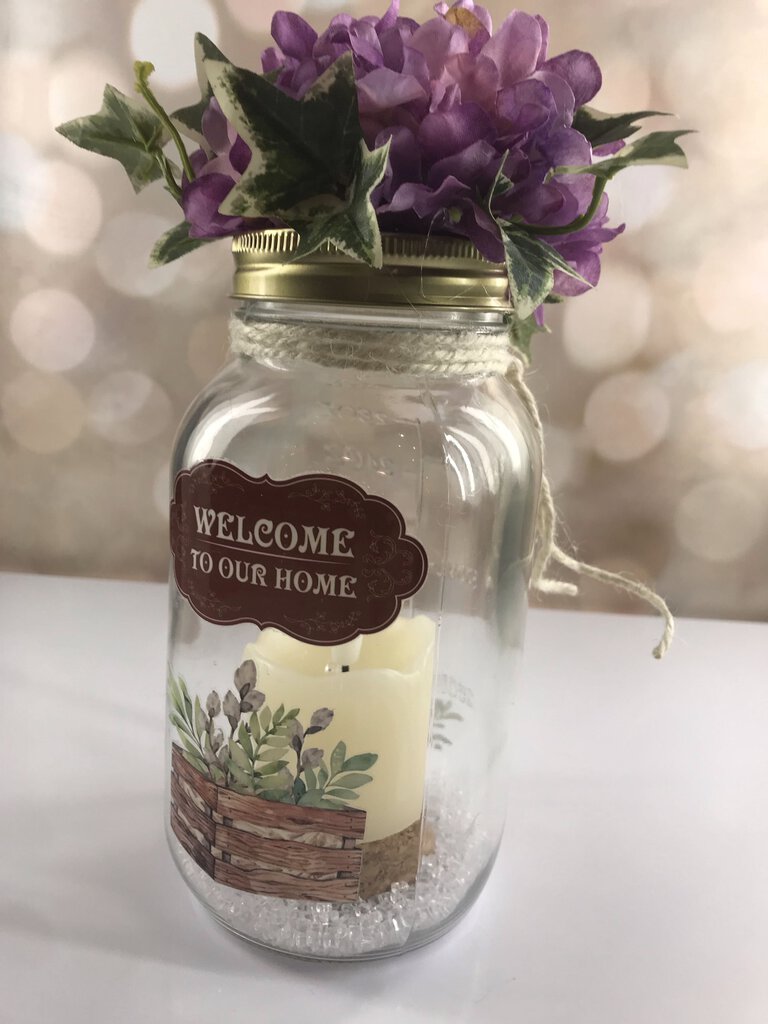 Welcome Jar w/ timer candle