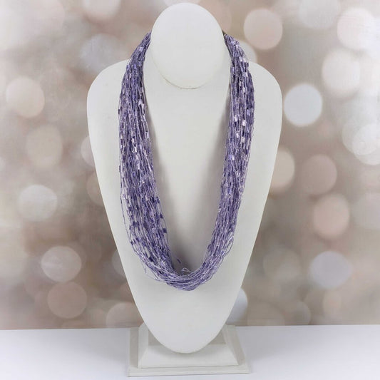 Ribbon Necklace - Lilac